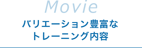 バリエーション豊富なトレーニング内容