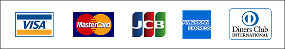 VISA・Mastercard・JCB・American Express・Diners