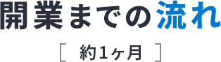 開業までの流れ