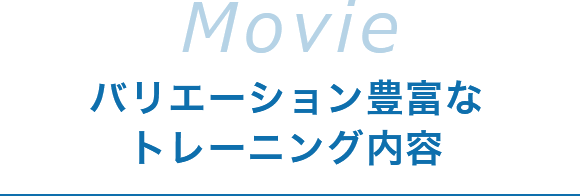 バリエーション豊富なトレーニング内容
